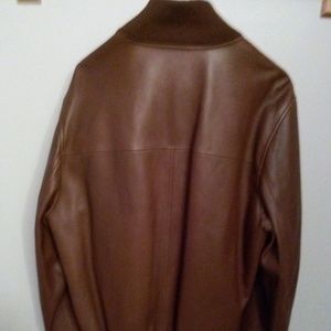 Zegna leather coat